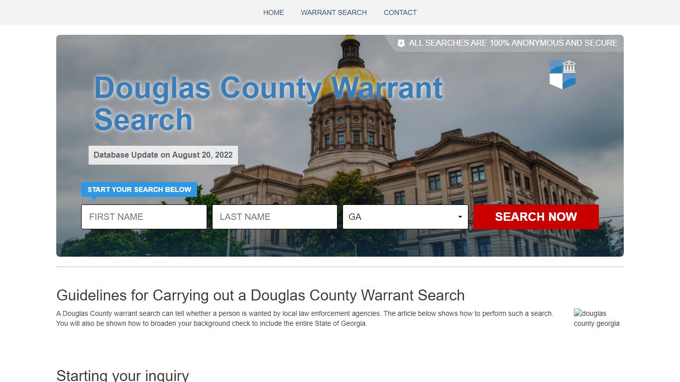 Douglas County Warrant Search