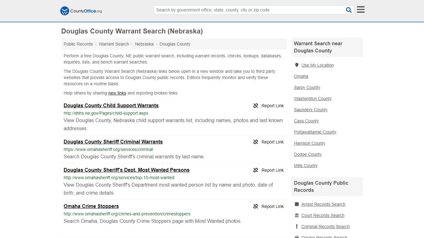 Warrant Search - Douglas County, NE (Warrant Checks & Lookups)