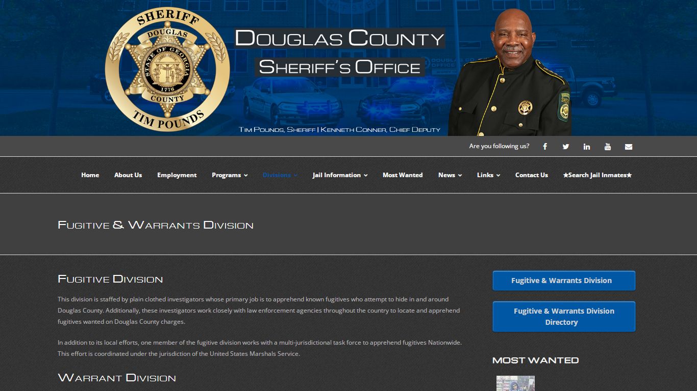 Fugitive & Warrants Division – Douglas County Sheriff's Office (GA)